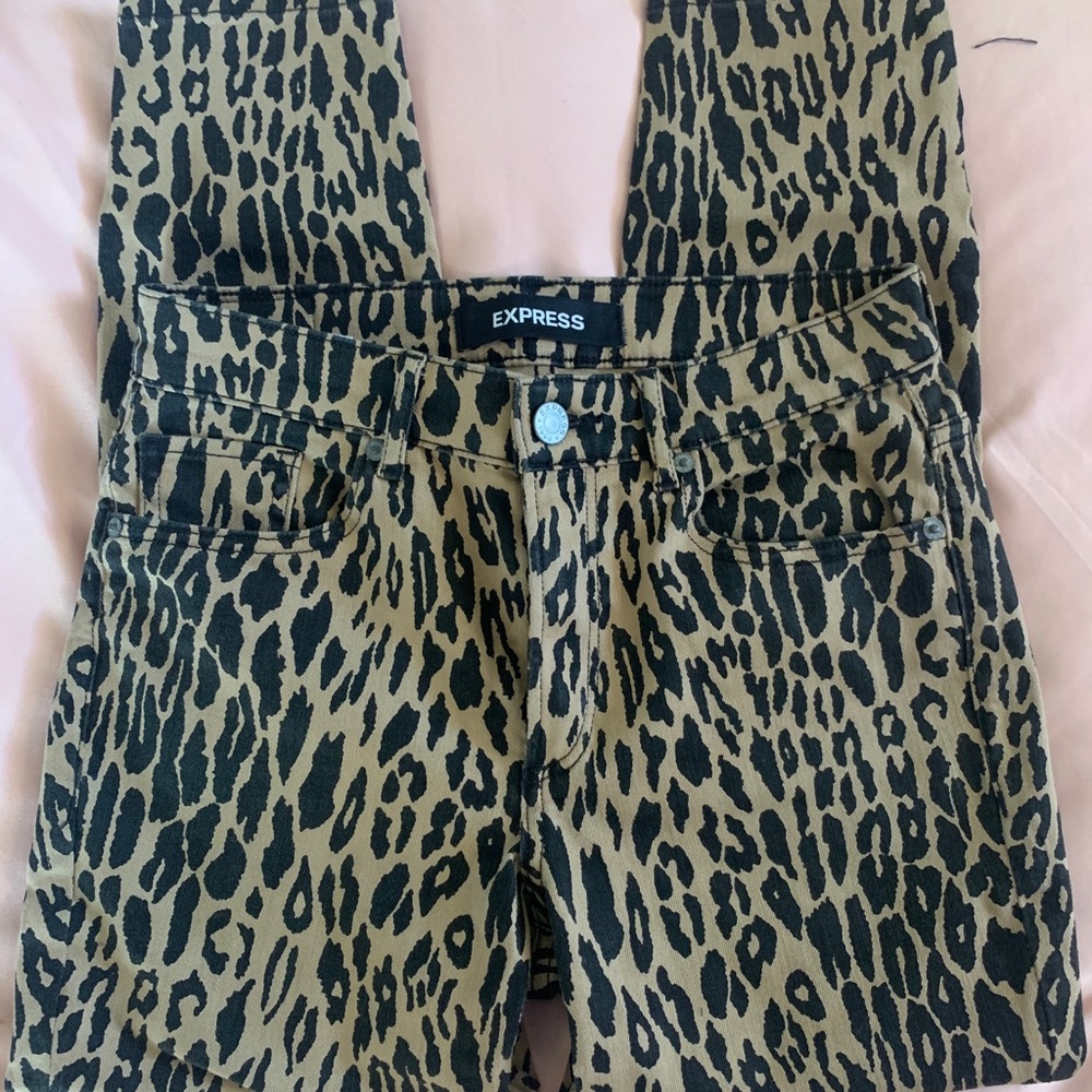 Express cheetah / leopard print jeans